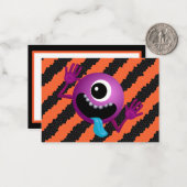 かわいい 面白い 子供たち ハロウィン 宇宙エイリアン メッセージカード ノートカード (正面/裏面インサイチュ)