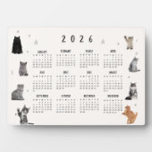 かわいい+面白い+猫+2026年+カレンダー フォトプラーク (正面)