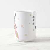 かわいい+面白い+皮肉な+楽しい+冬のロバ コーヒーマグカップ (中央)