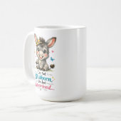 かわいい 頑固な ロバ コーヒーマグカップ (正面左)