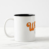 かわいい – 魔法のハロウィーンの夜のパターン ツートーンマグカップ (左)