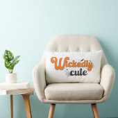 かわいい – 魔法のハロウィーンの夜のパターン ランバークッション (椅子)