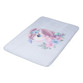 かわいい&魔法のベビーユニコーンと大きな目 バスマット (アングル)