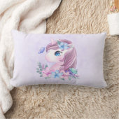 かわいい&魔法のベビーユニコーンと大きな目 ランバークッション (ブランケット)