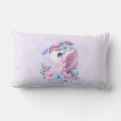 かわいい&魔法のベビーユニコーンと大きな目 ランバークッション (裏面)