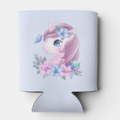 かわいい&魔法のベビーユニコーンと大きな目 缶クーラー (裏面)