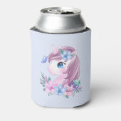 かわいい&魔法のベビーユニコーンと大きな目 缶クーラー (缶裏面)