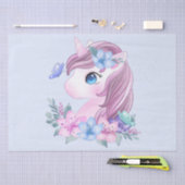 かわいい&魔法のベビーユニコーンと大きな目 薄葉紙 (クラフト)