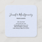 かわいい&魔法のベビーユニコーンウォーター色 スクエア名刺 (裏面)