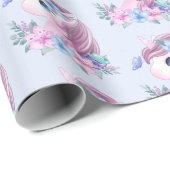 かわいい&魔法のベビーユニコーンパターン ラッピングペーパー (ロールコーナー)