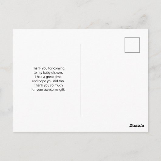 かわいい&魔法のベビーユニコーン水の色ありがとう ポストカード (裏面)