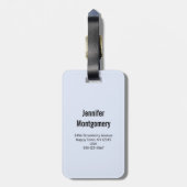かわいい&魔法のベビーユニコーン水色 ラゲッジタグ (裏面縦)