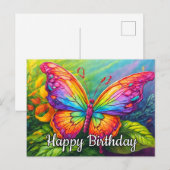 かわいい 鮮やか 芸術的な蝶の芸術 ポストカード (正面/裏面)