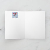 かわいい《鳥》アメリカゴガラクリスマスノート カード (内部)