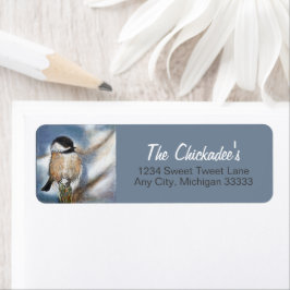 かわいい《鳥》アメリカゴガラソングバードウィンター絵画ズ ラベル