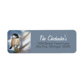 かわいい《鳥》アメリカゴガラソングバードウィンター絵画ズ ラベル (正面)