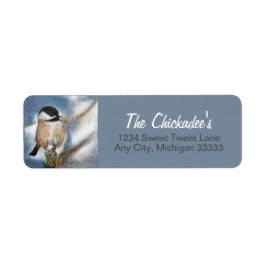 かわいい《鳥》アメリカゴガラソングバードウィンター絵画ズ ラベル