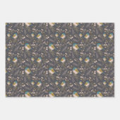 かわいい《鳥》アメリカゴガラトリオデカップギフト ラッピングペーパーシート (正面2)