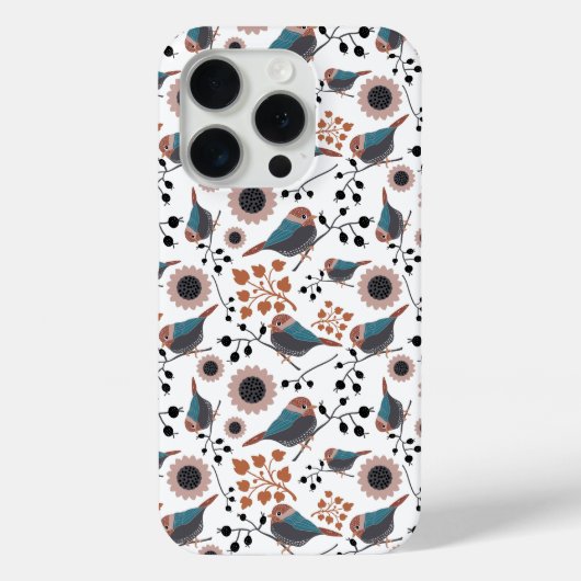 かわいい《鳥》アメリカゴガラバードベリーの花 Case-Mate iPhoneケース (裏面)