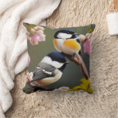 かわいい《鳥》アメリカゴガラ春鳥 クッション (ブランケット)