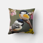 かわいい《鳥》アメリカゴガラ春鳥 クッション (裏面)