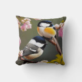 かわいい《鳥》アメリカゴガラ春鳥 クッション (正面)
