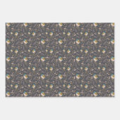 かわいい《鳥》アメリカゴガラ鳥のハートデカップギフト ラッピングペーパーシート (正面2)