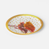 かわいい（鳥）ショウジョウコウカンチョウの鳥 ペーパープレート (アングル)