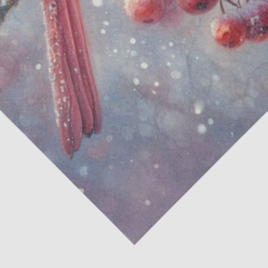 かわいい(鳥)ショウジョウコウカンチョウカップル素朴の森の切り離し 薄葉紙 (詳細)