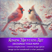 かわいい（鳥）ショウジョウコウカンチョウカップル素朴の森の切り離し 薄葉紙