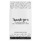 かわいい、黒と白、 ありがとうベビーシャワー スモールペーパーバッグ (正面)