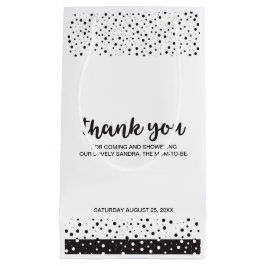 かわいい、黒と白、 ありがとうベビーシャワー スモールペーパーバッグ