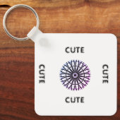 かわいい_黒と白 キーホルダー (正面)