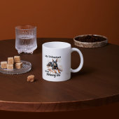 かわいい 黒と白 ''私のドーベルマンとお茶'' コーヒーマグカップ