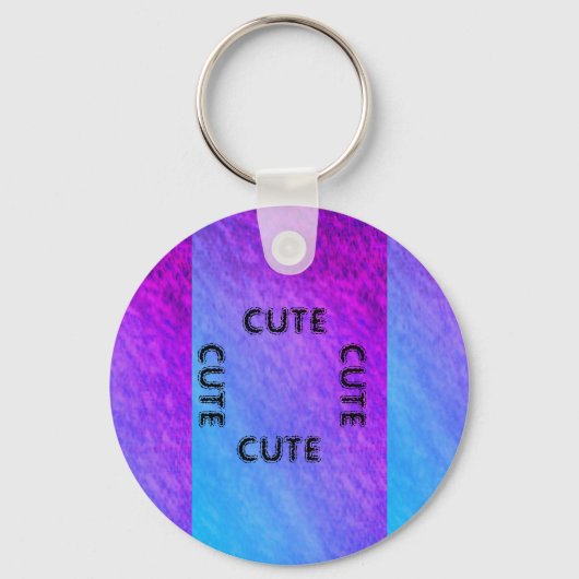 かわいい_黒と紫の青のキーチェーン キーホルダー (正面)