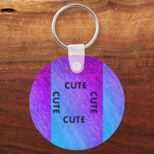 かわいい_黒と紫の青のキーチェーン キーホルダー (正面)