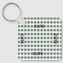 かわいい_黒と緑のキーチェーン