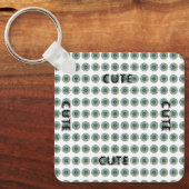 かわいい_黒と緑のキーチェーン キーホルダー (正面)