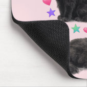 かわいい 黒猫 にじいろ ペットママ マウスパッド (コーナー)