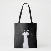 かわいい 黒猫 トートバッグ (正面)