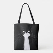 かわいい 黒猫 トートバッグ (裏面)