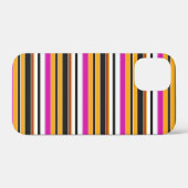 かわいい 黒 オレンジ ストライプ Case-Mate iPhoneケース (裏面 (横))