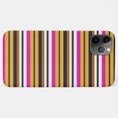 かわいい 黒 オレンジ ストライプ Case-Mate iPhoneケース (裏面(横))