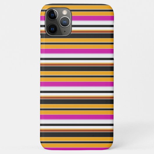 かわいい 黒 オレンジ ストライプ Case-Mate iPhoneケース (裏面)