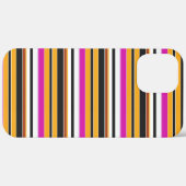 かわいい 黒 オレンジ ストライプ Case-Mate iPhoneケース (裏面 (横))