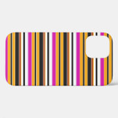 かわいい 黒 オレンジ ストライプ Case-Mate iPhoneケース (裏面 (横))