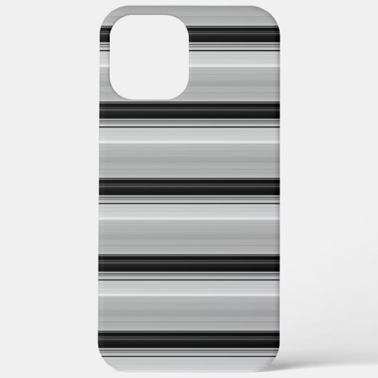 かわいい 黒 グレー ストライプ Case-Mate iPhoneケース (裏面)