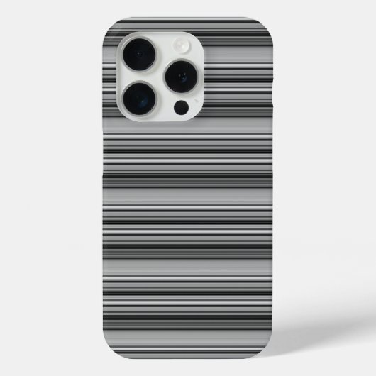 かわいい 黒 グレー ストライプ Case-Mate iPhoneケース (裏面)