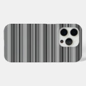 かわいい 黒 グレー ストライプ Case-Mate iPhoneケース (裏面 (横))
