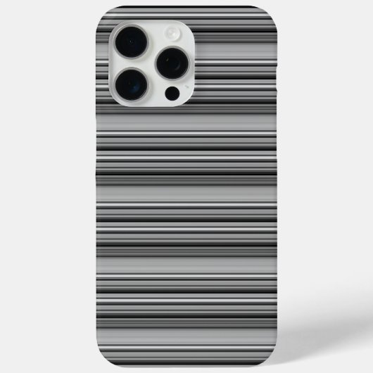 かわいい 黒 グレー ストライプ  Case-Mate iPhoneケース (裏面)